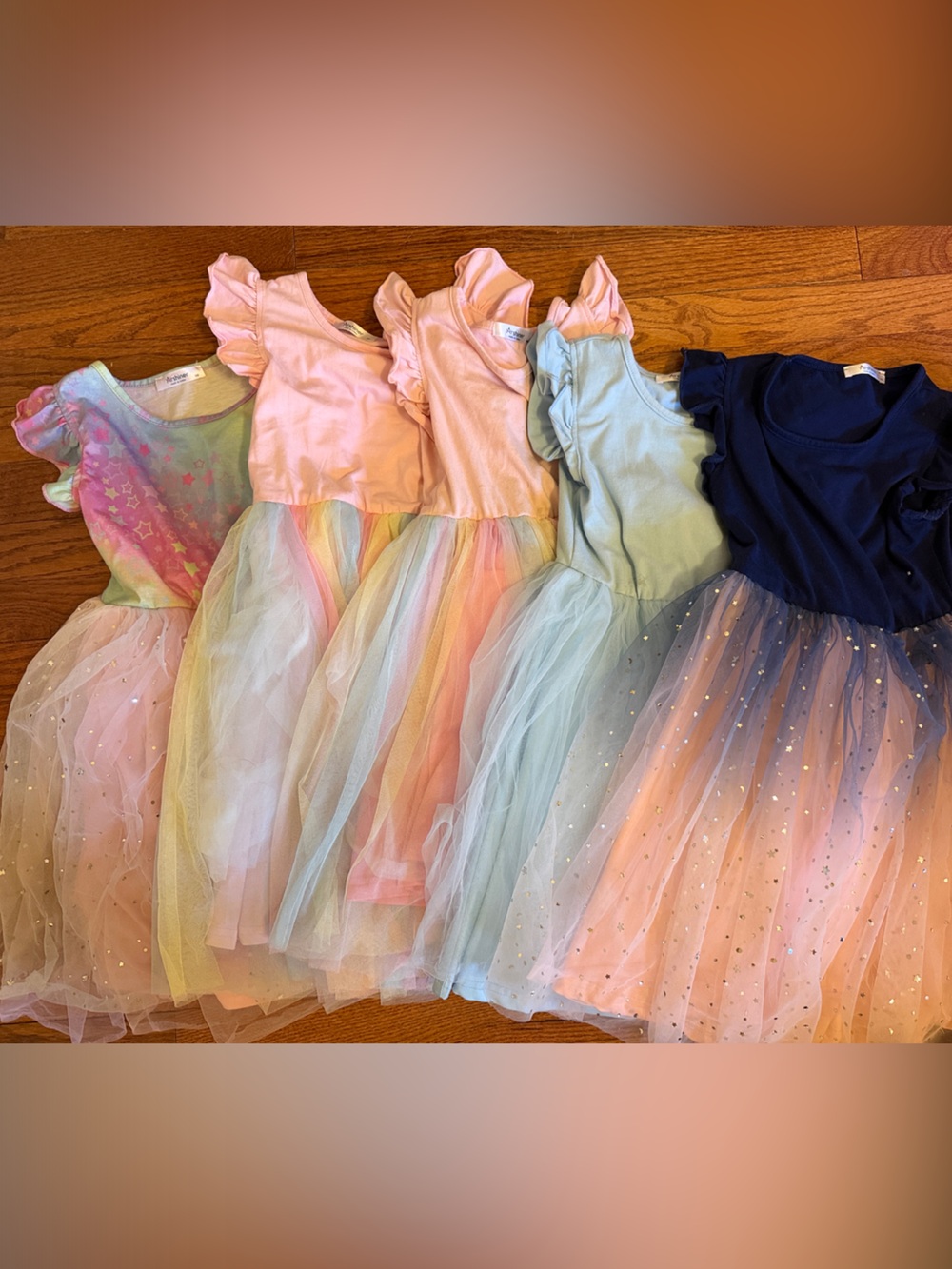 Girls Pastel Tulle Party Dress - Pink, Mint & Navy Options